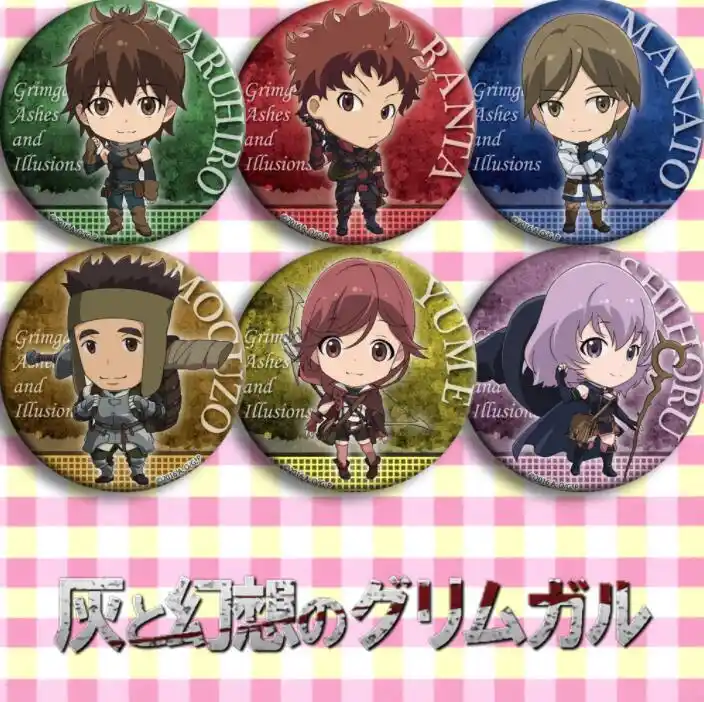 6pcs 1lot Anime Grimgar Of Fantasy And Ash Haruhiro Ranta Manato Figure 44 Badges Round Brooch Pin Gifts Kids Toy Action Figures Aliexpress
