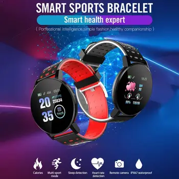 

119plus Personalized Colorful Screen 3D Watch Bluetooth Monitoring Tracker Waterproof IOS For Android Health Sport Fitness J8P9