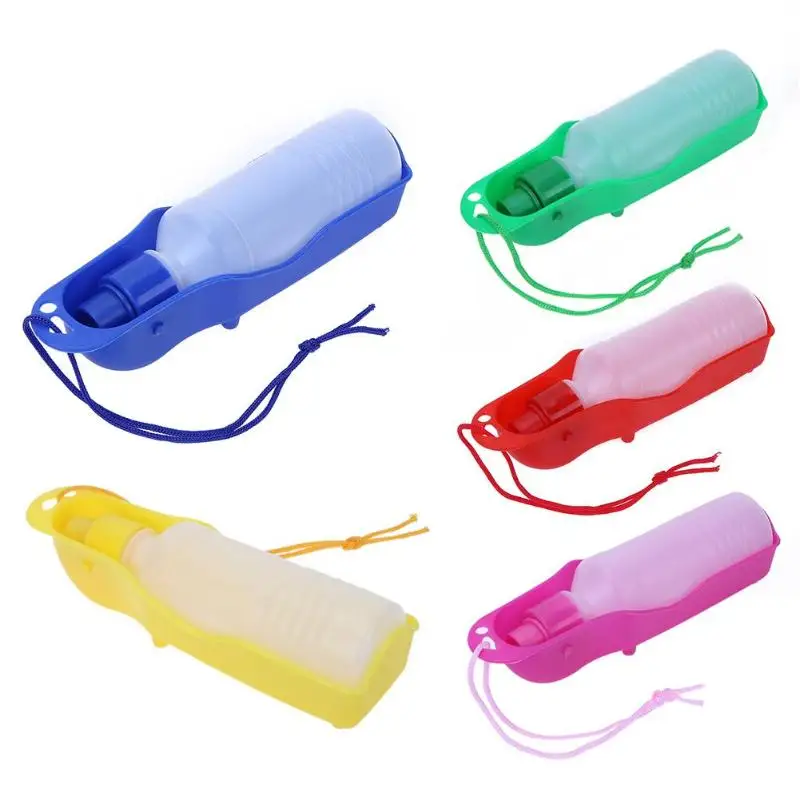 Botella de agua para perros y mascotas, herramienta portátil para exteriores, botella de agua deportiva, bebedero para perros, botellas de viaje de plástico, 250ml