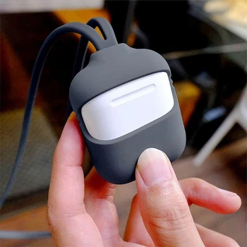 

Anti Lost Rope For AirPods Case For AirPods Shockproof With Neck Lanyard Bluetooth Soft Silicone Earphone Protective Cover bag