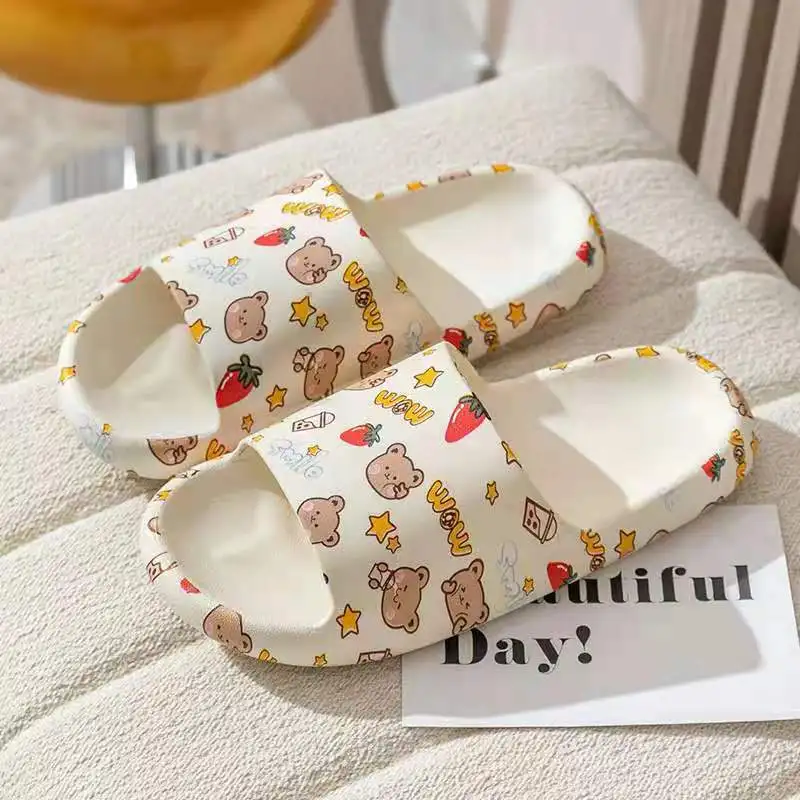 2022 ColorLeisure Man And Women Indoor Bathroom Anti-slip ShoesThick Platform Slippers Summer Beach Eva Soft Sole Slide Sandals 