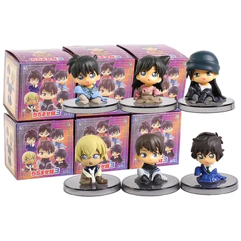 

Anime Detective Conan Figure Shrink to Corps 3 Ai Haibara Amuro Toru Shinichi Kudo Conan Action Figure PVC Model Toys 6pcs/set