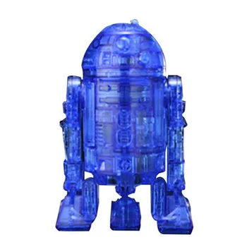

Disney Star Wars Assembled Model SW 1/12 R2-D2 Robot Holographic Transparent Ver Creative Cartoon Children Britbday Gift X5208