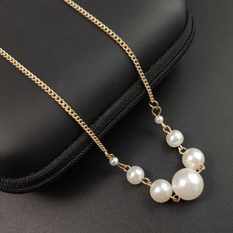Charming Female Pearl Pendant Choker Chain Necklace Elegant Women's Wedding Party Jewelry Fashion New Year Gift Accessories | Украшения