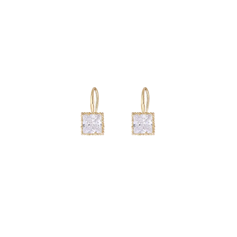 Pendant Earrings Geometric Earrings Simple Black White Irregular Polyhedron Pendant Small Earrings Korean Jewelry For Woman