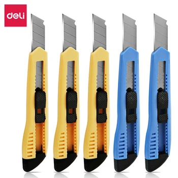 

Deli 5pcs/Lot Large and Durable Utility Knife Manual Locking Function Art Box Paper Cutter Office school Supplies 2003-05