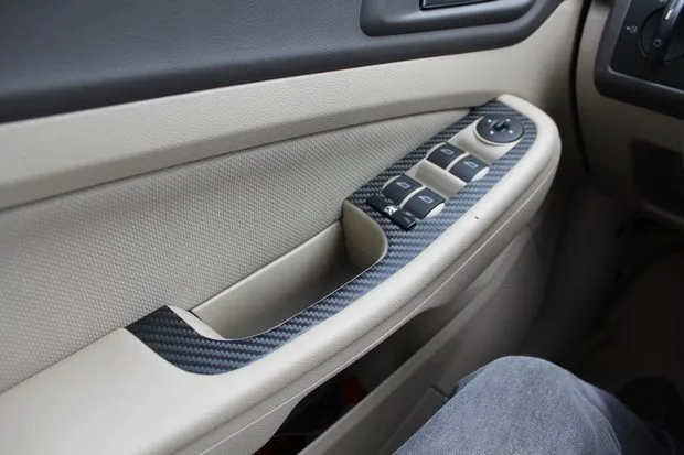 

The carbon fiber car stickers of the window lift control panel for Ford Focus 2 MK2 2009-2011 car accessories