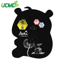 Милый медведь форма Классная доска наклейка на стену живопись письмо Рисование обучение Стираемое сообщение доска наклейка украшение комнаты