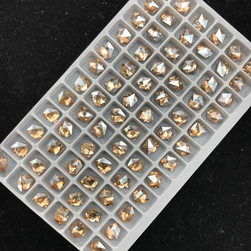 6x7 мм 72 шт 3D Стразы для ногтей с кристаллами, клей для ногтей, аксессуары для украшения ногтей с кристаллами - Цвет: champion