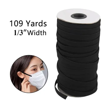 

109m Elastic Bands for Face Mask Width Elastic Cord for Crafts Elastic Rope Elastic Cord for Clothes Garment Sewing Accessories