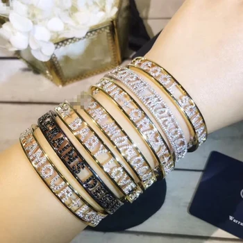 

Kakany August Collection Thin Letters AMORE LOVE LOVE Fun LOVE COOL Squad Baby LOVE I FEAR DEGUN Bracelet Open Bracelet