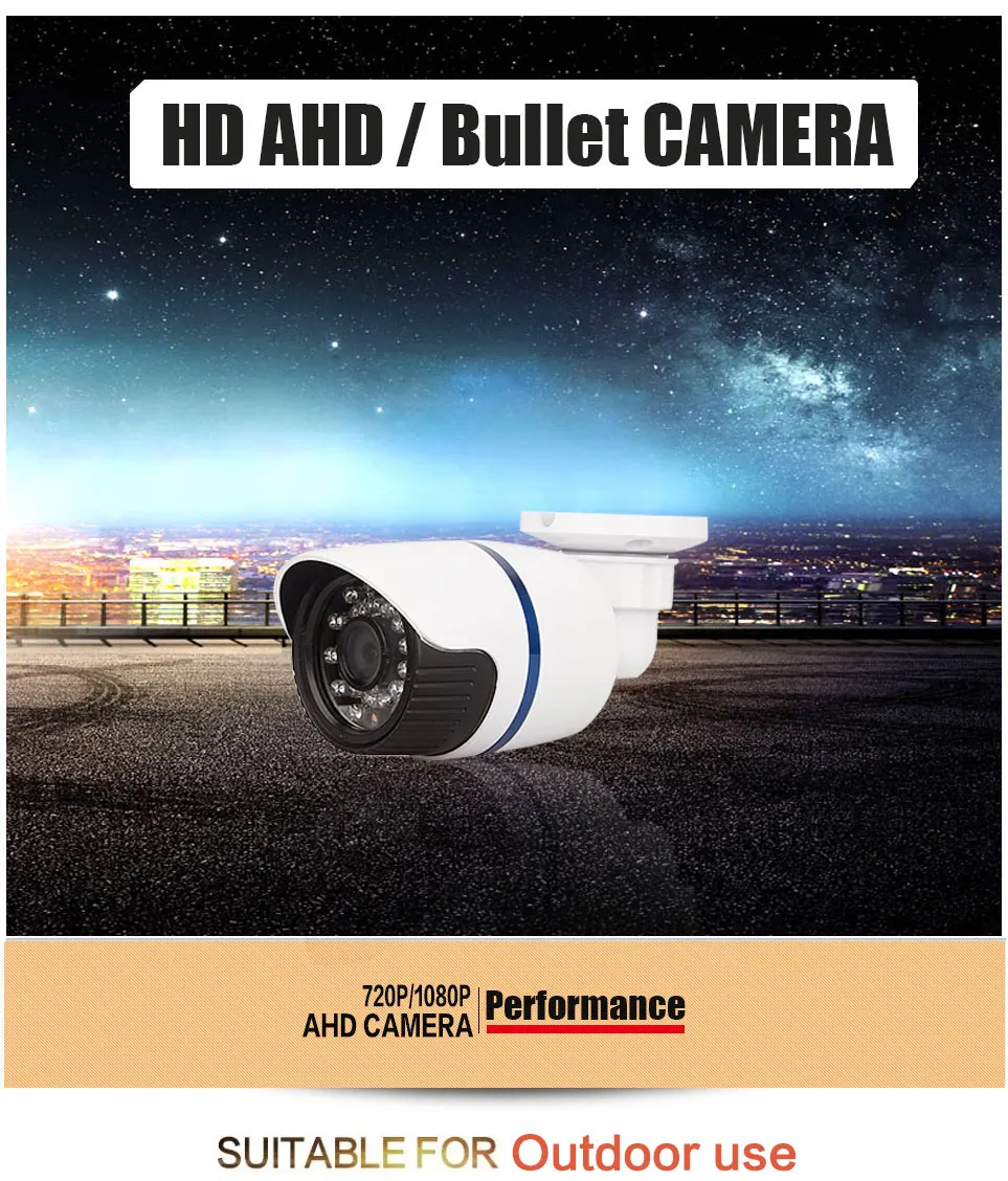 CCTV AHD камера 720p 2.0MP внешняя HD камера безопасности 1080P аналоговая камера 4MP цилиндрическая Водонепроницаемая камера наблюдения система