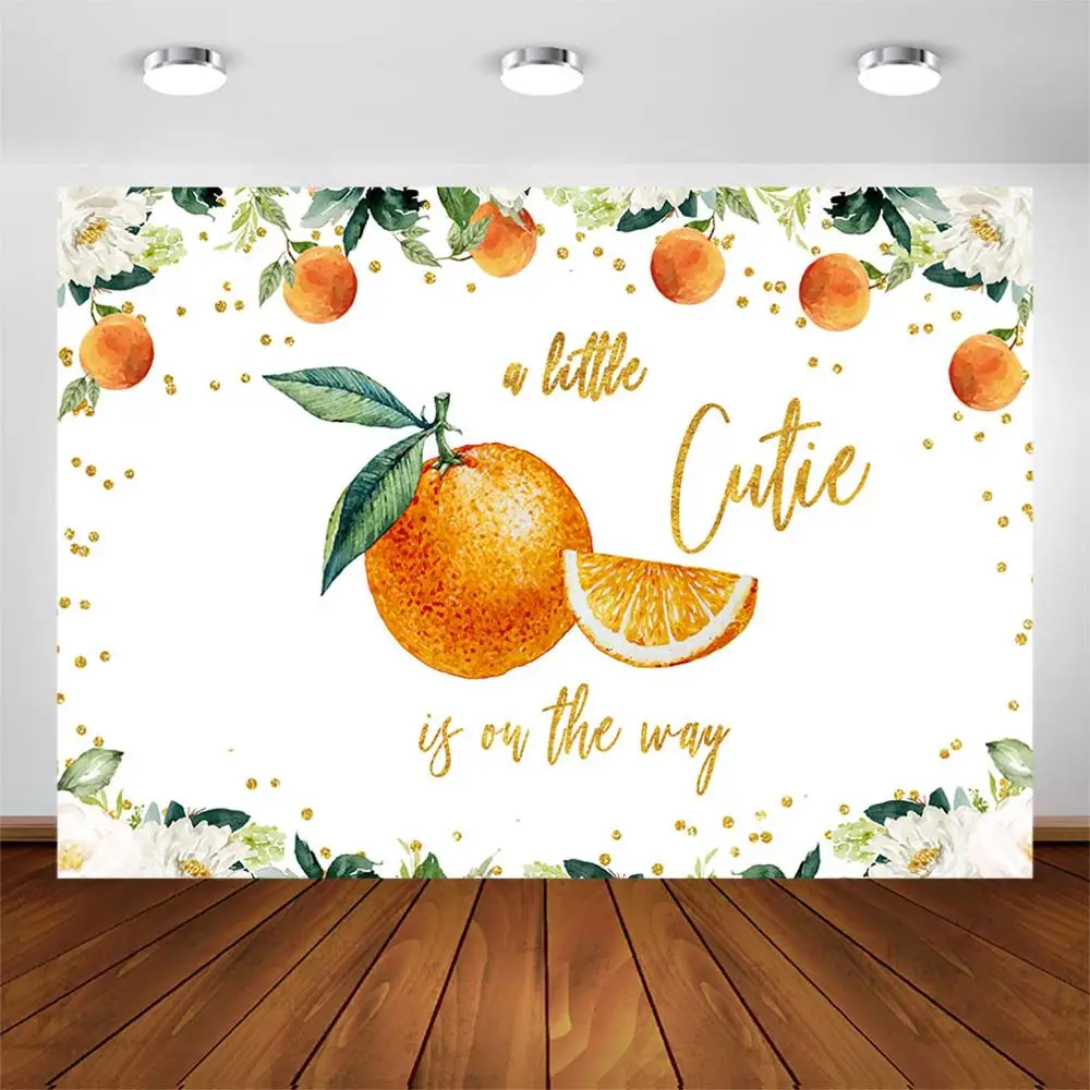 Фон для фотосъемки с изображением маленькой девочки оранжевого пола нейтральный