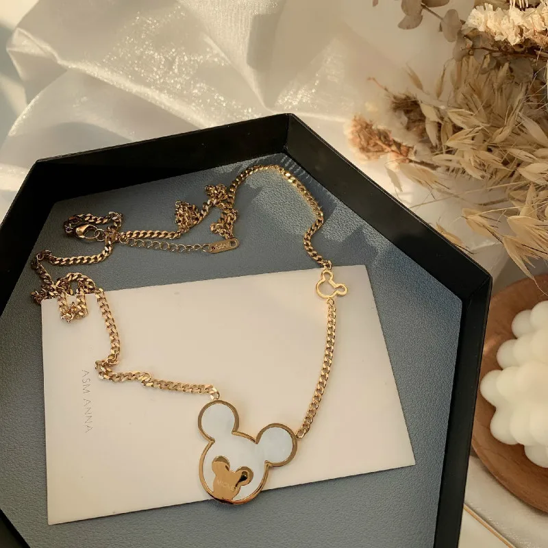 Disney Титан Сталь Микки свитер с изображением ракушек цепи прямоугольная Мышь