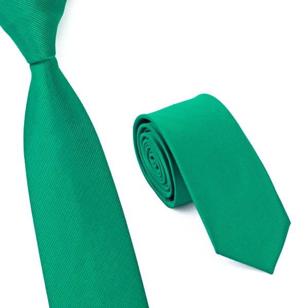 

Barry.Wang 6cm Wide Slim Tie For Men Business Silk Green Solid Men Nectie Gravat B-014