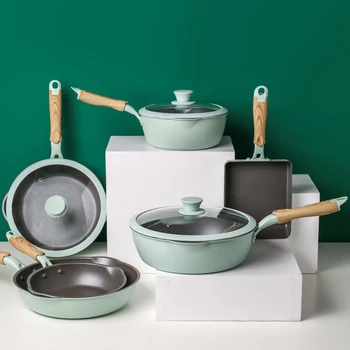 

Cookware set Pot set home kitchen wok frying pan non stick pan frying pan induction cooker kitchen pot hotpot