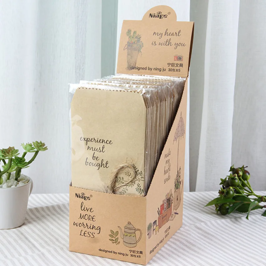 

5pcs/pack 88*195mm Those Small Things Letter Stationary Paper Gift Envelope Wedding For Invitations Kraft Paper