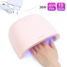 36 Вт УФ-светодиодный светильник для ногтей, Сушилка для ногтей, набор для гелевого маникюра, светильник для отверждения от солнца, лак для ногтей, розовые лампы для ногтей, станки TR1504