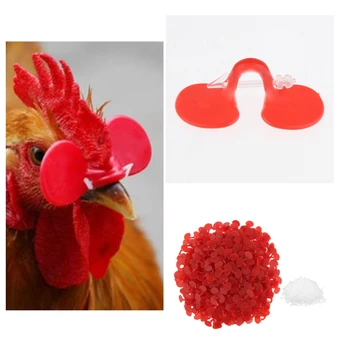 

500Pieces Chicken Pinless Peepers Poultry Blinders Spectacles Anti-Pecking