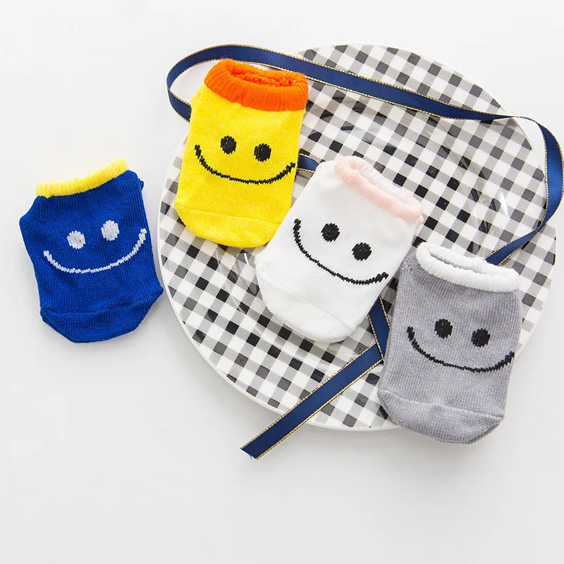AiKway-Calcetines de algodón con dibujos animados para bebé, medias antideslizantes para recién nacidos, calcetines náuticos para niños y niñas