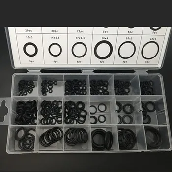

225PCS O-Type Sealing Ring Outfit Black Rubber band Oil Resistant Wear-Resistant Rings Kit Assortment