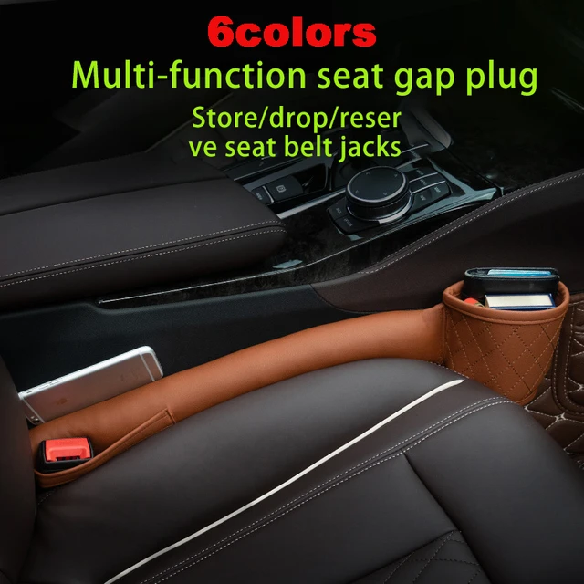 Car Seat Gap Filler Organizers PU Leather Auto Storage Pockets – SEAMETAL