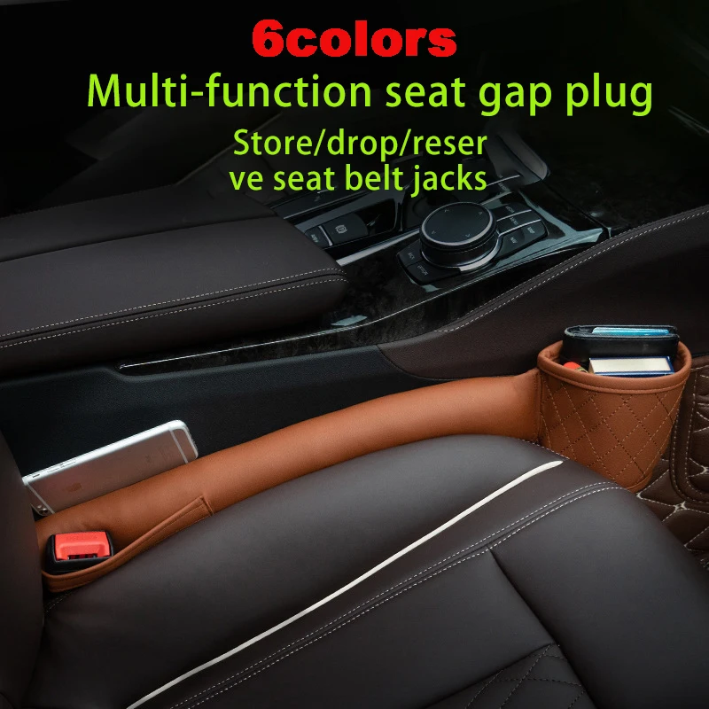 Leather Car Seat Gap Filler Pockets Multifuntion Auto Seats Leak Stop Pad  Soft Padding Phone Cards Holder Storage Organizers - Stowing Tidying -  AliExpress