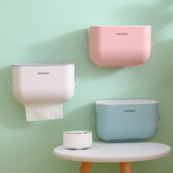 

Home Toilet Supplies Appliances Toilet Tissue Box Hand Washing Bathroom Rack Wall Hangers Storage Hole Punched Encyclopaedia