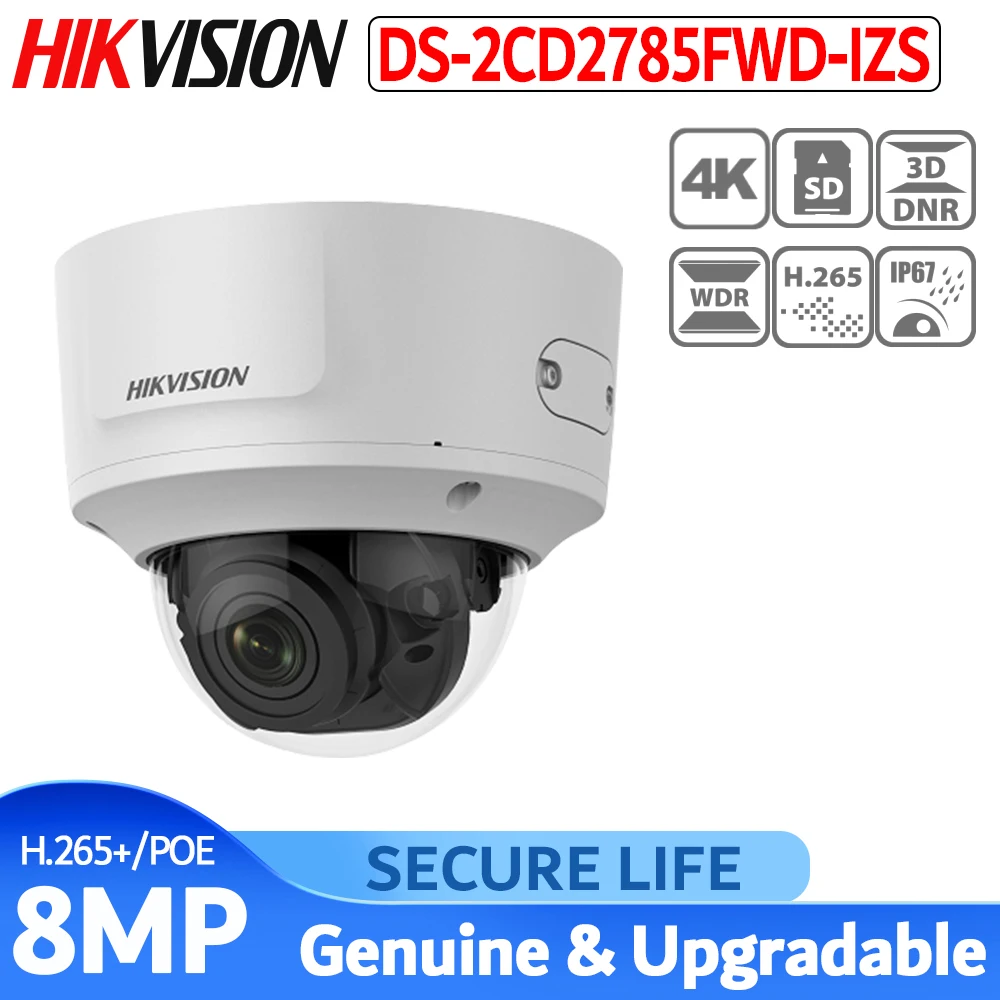 

International English version DS-2CD2785FWD-IZS 8MP network dome ip camera face detection WDR 2.8-12mm VF lens IP67 IK10 H.265+