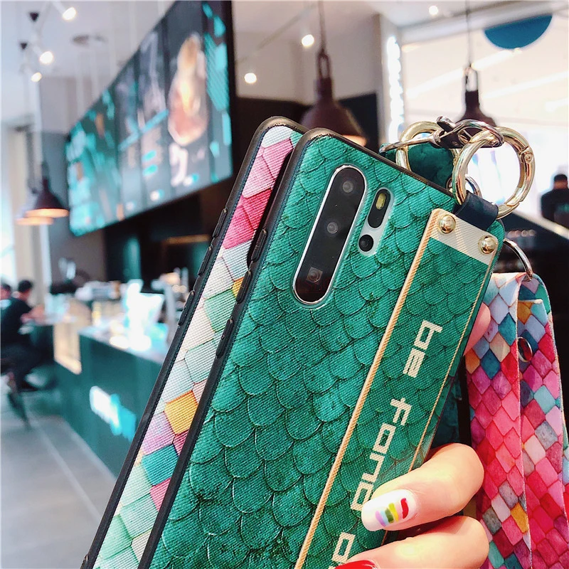 Мягкий чехол из ТПУ с ремешком на запястье для huawei P30 P20Lite Mate20X Pro Honor8X 10lite 20Pro V20 Nova 3i 4 5i Scale демонстрационный держатель для колец