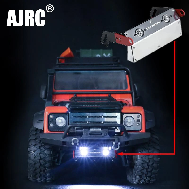 1Pair Metal Lamp Cover with Screws Kit Fit for TRAXXAS TRX-4 Land Rover Defender