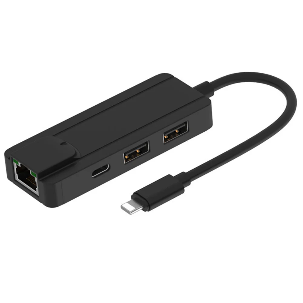 RJ45 4 порта Ethernet сетевой адаптер внешний компьютер мобильный телефон USB аксессуары для планшетов портативный широкий совместимый для IPad