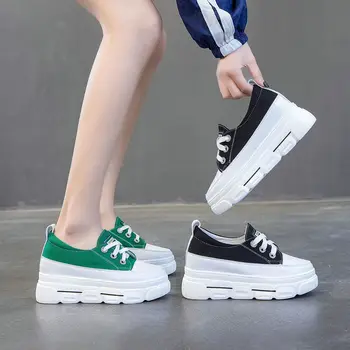 

Shallow mouth increased female sneakers spring Korean version of the wild thick bottom comfortable running shoes women ZP-131