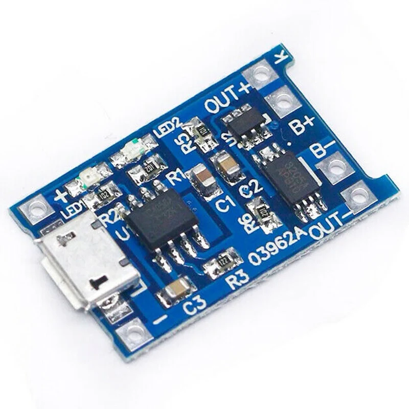 100 шт. TP4056 TC4056 Micro-USB 5 В 1A 18650 модуль зарядного устройства литиевой батареи зарядная плата двойной функции li-ion