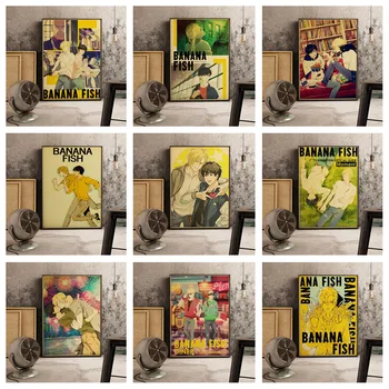 

Japanese Anime Banana fish Retro Art Decor Movie Painting Home Decor Wall Decor Cartoon Quality Canvas living room Poster A775
