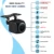 JIEPIE 7 inch Reversing camera monitor kit, Car Rear View Parking White Mirror Monitor with Night Vision Rear view camera