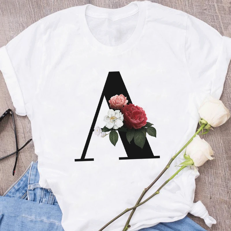 

T Shirt Women Letter Print Funny Fashion Casual Harajuku Tshirt Cute Vintage Female Loose T-shirt Clothes Streetwear Tee Tops