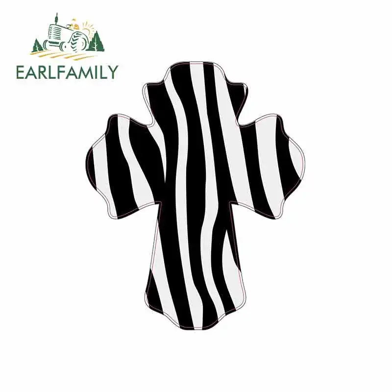 EARLFAMILY 13 см x 10 7 для черно-белого креста логотип виниловые наклейки на машину