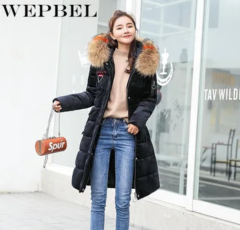 

WEPBEL Padded Warm Maxi Puffer Coat Trendy Coat Women Winter Jacket Cotton Ladies Long Coats Parka Femme Jacket