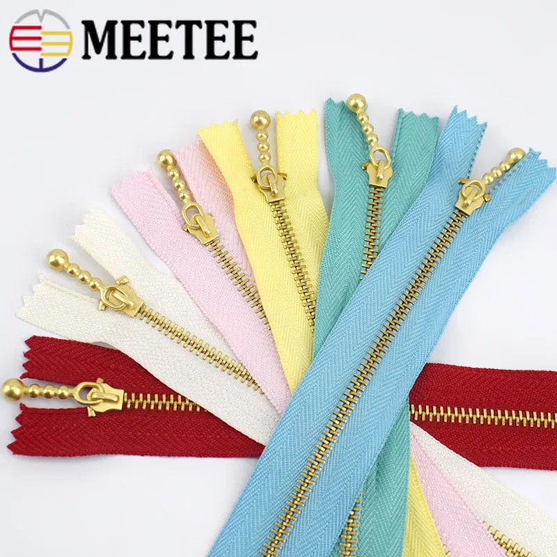 20 шт. Meetee 3 # золотой см застежка молния с закрытым металлическим замком для шитье