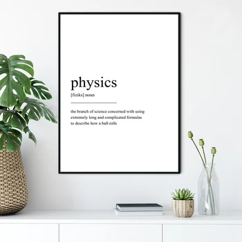

Physics Definition Print Science Gift Minimalist Wall Art Picture Canvas Painting Physics Gifts Poster Office Lab Wall Decor