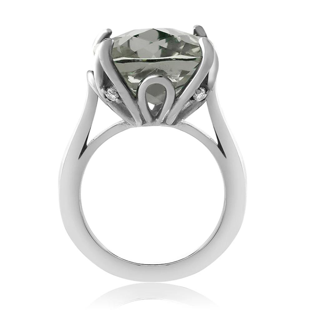 Драгоценный камень 9 72 Ct подушка шахматная доска натуральный зеленый прасиолит