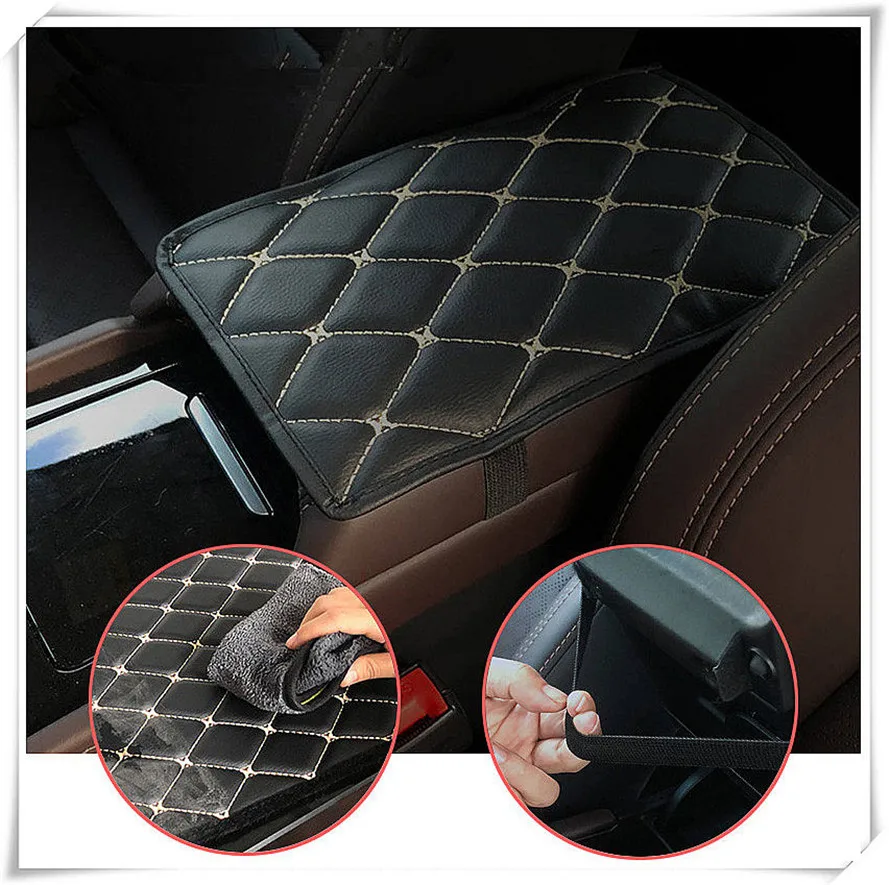 

Car Armrest Mat Auto Armrests Mats Cushion Cover Pad for KIA SOLARIS Verna IX25 IX35 IX45 Sonata 8 Any Cars Cadenza Telluride