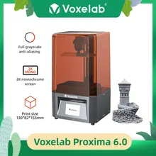 Монохромный ЖК 3D-принтер Voxelab Проксима 5,12 дюйма, монола, SLA, УФ фотоотверждаемая смола, размер печати 3,23 x дюйма для начинающих Монохромный ЖК 3D-принтер Voxelab Проксима 5,12 дюйма, монола, SLA, УФ фотоотверждаемая смола, размер печати 3,23 x дюйма для начинающих