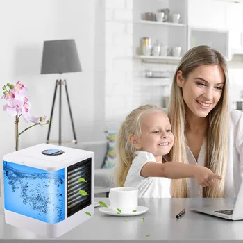 

Mini Air Conditioner Humidifier Purifier USB Portable Air Cooler 7 Colors Light Desktop Air Cooling Cooler Fan For Home Office