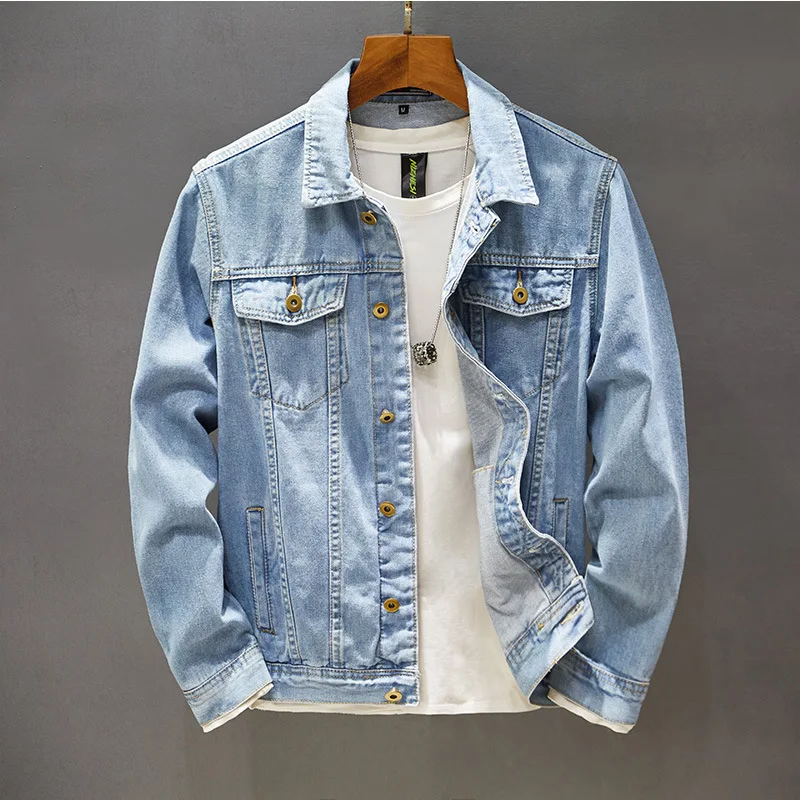 Denim Jacket Mens 2021 New Light Blue 