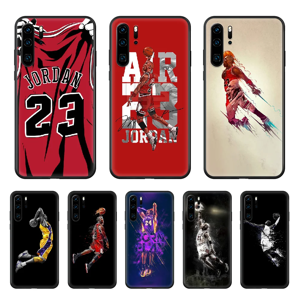 

Basketball Jordan James Kobe Phone Case cover For huawei p 8 9 10 20 30 40 P pro Smart 2019 Z lite mini black prime trend funda