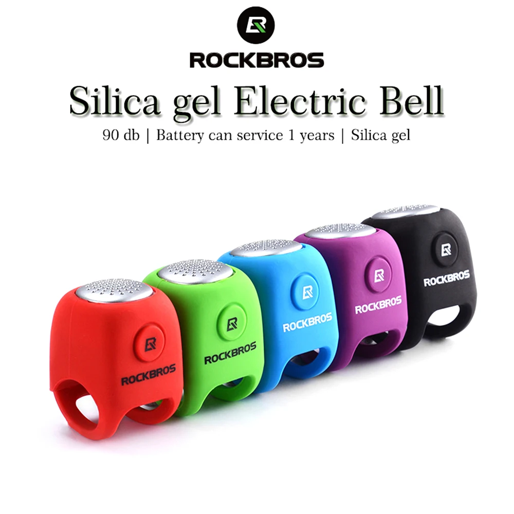 ROCKBROS Silica gel Shell Ring Saving Bell Bicycle Accessory Electric Cycling Bells Horn Rainproof MTB Bicycle Handlebar Bell