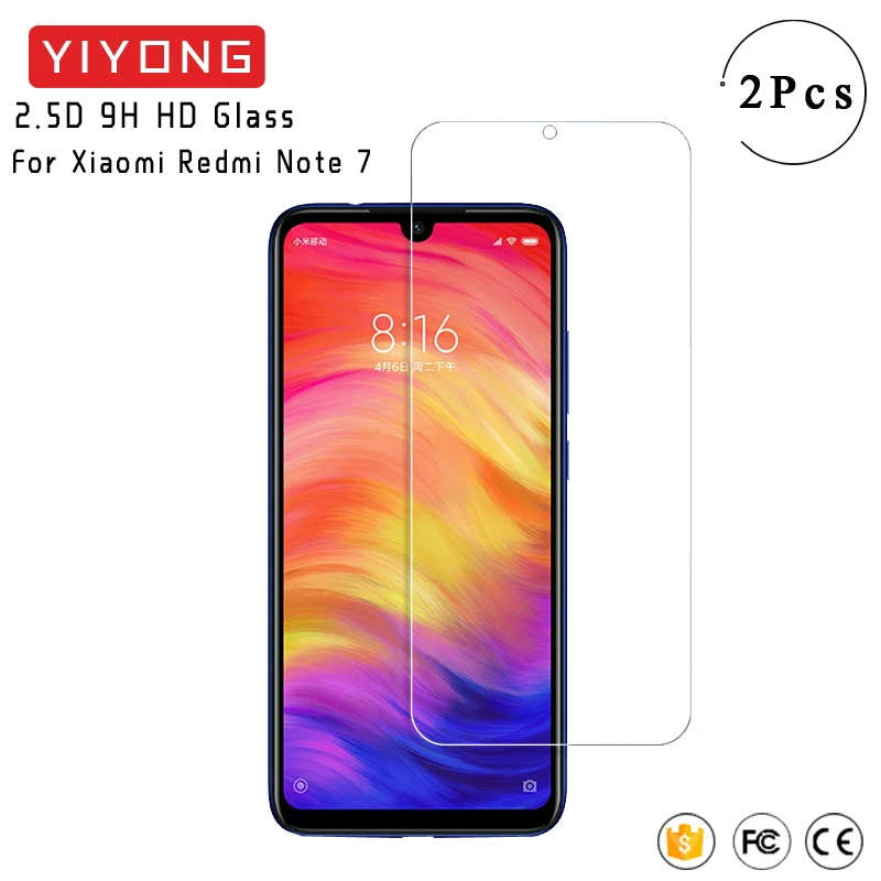 

YIYONG 2.5D Screen Glass For Xiaomi Redmi Note 7 6 5 8 Pro Tempered Glass Xiomi Screen Protector For Xiaomi Note 7 8 Pro Glass