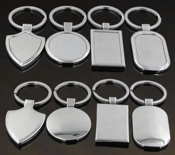 

Metal Blank Tag keychain Creative Car Keychain Personalized Stainless Steel Key Ring Business Advertising For Promotion Gift